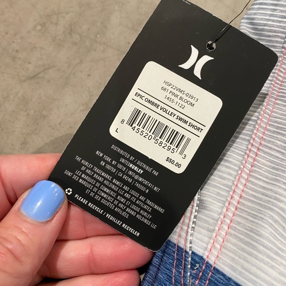 HURLEY EPIC OMBRÉ VOLLEY SWIM SHORT💦see pic for all measurements & details!! - Picture 7 of 11